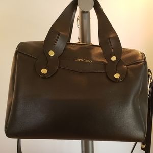 Jimmy Choo purse..black, purple interior